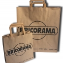 sac en papier kraft kraft brun recyclé , recyclable , biodégradable - production en Italie