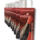 sac papier publicitaire pour bouteille de vin
